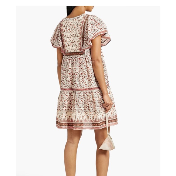 SEA Ivette Tiered Printed Cotton Mini Dress - Picture 2 of 6